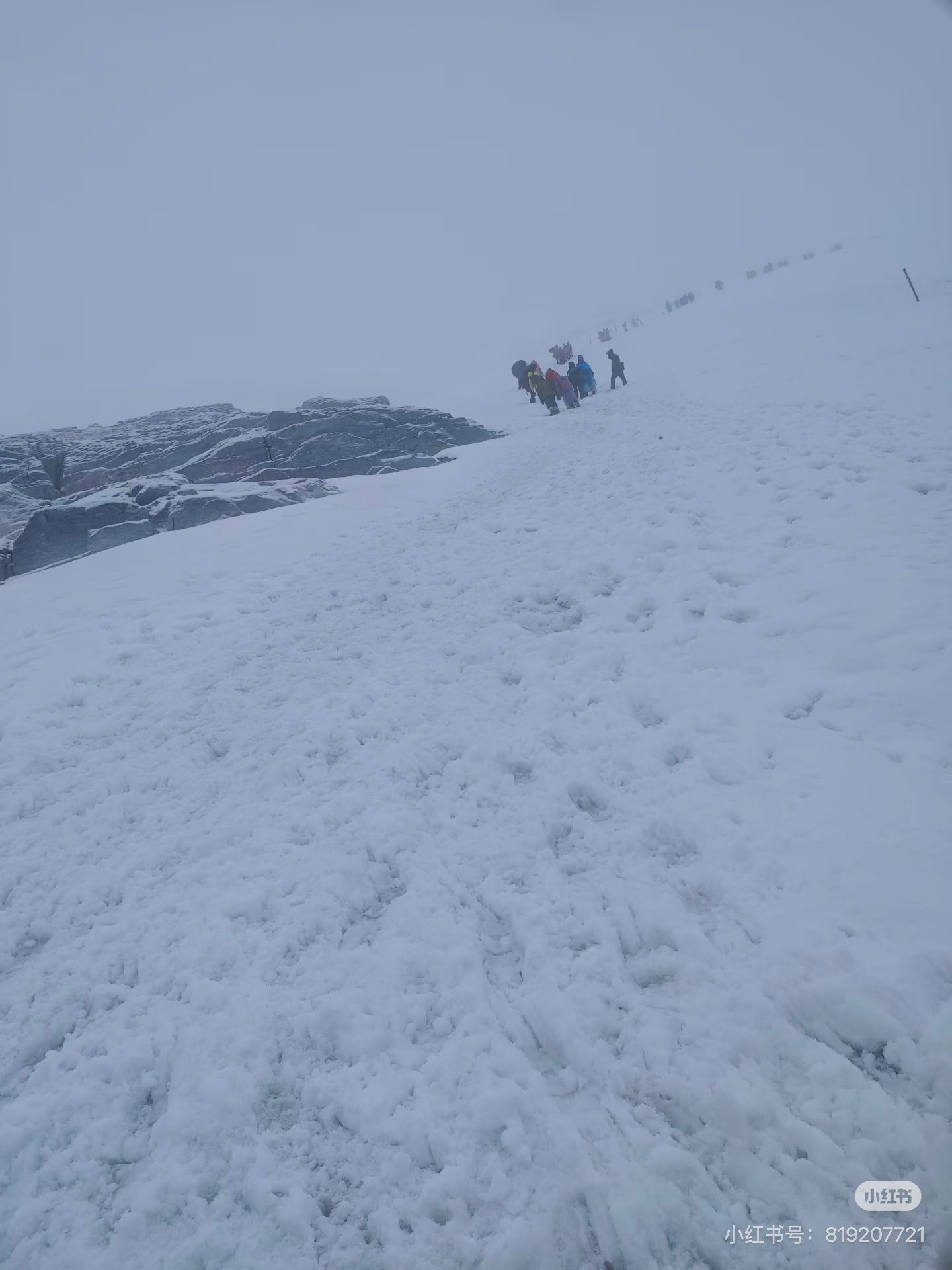 风雪中的哈巴雪山绝望坡
