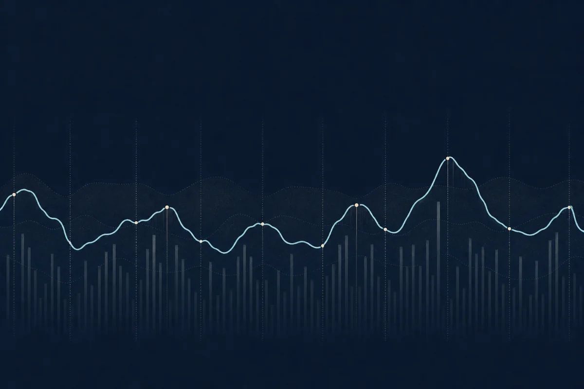 Timeline visualization of ten years of sleep records