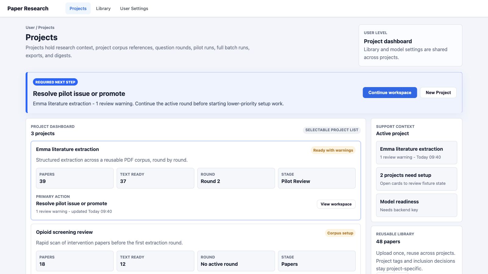 Paper Research Platform preview
